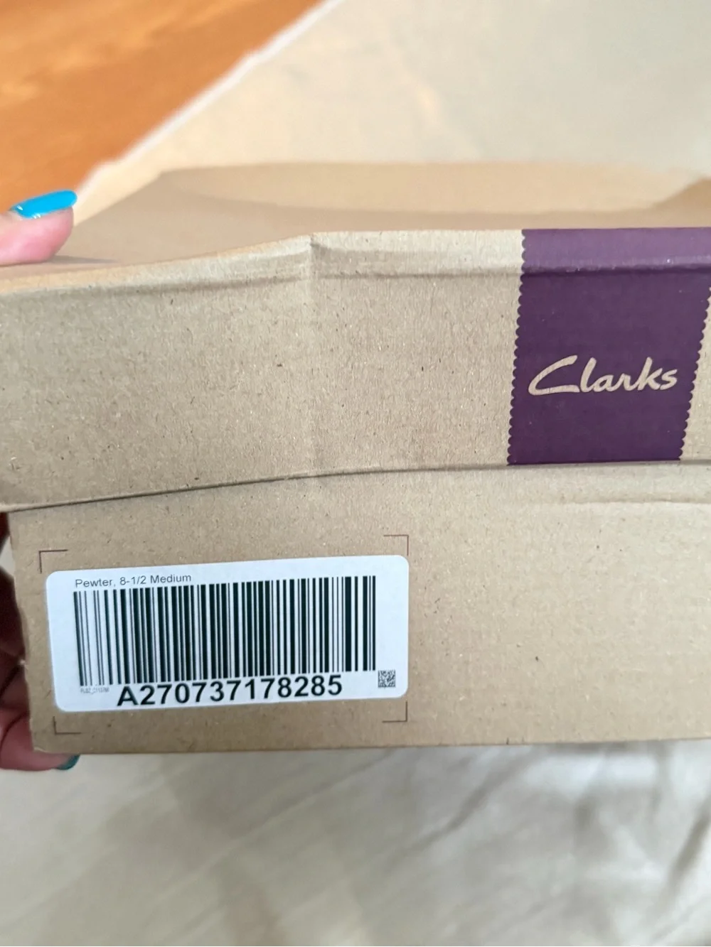 Clarks Mazlyn Arctic Pewter Leather Fur-Lined Winter Boots Size 8.5 New W/box